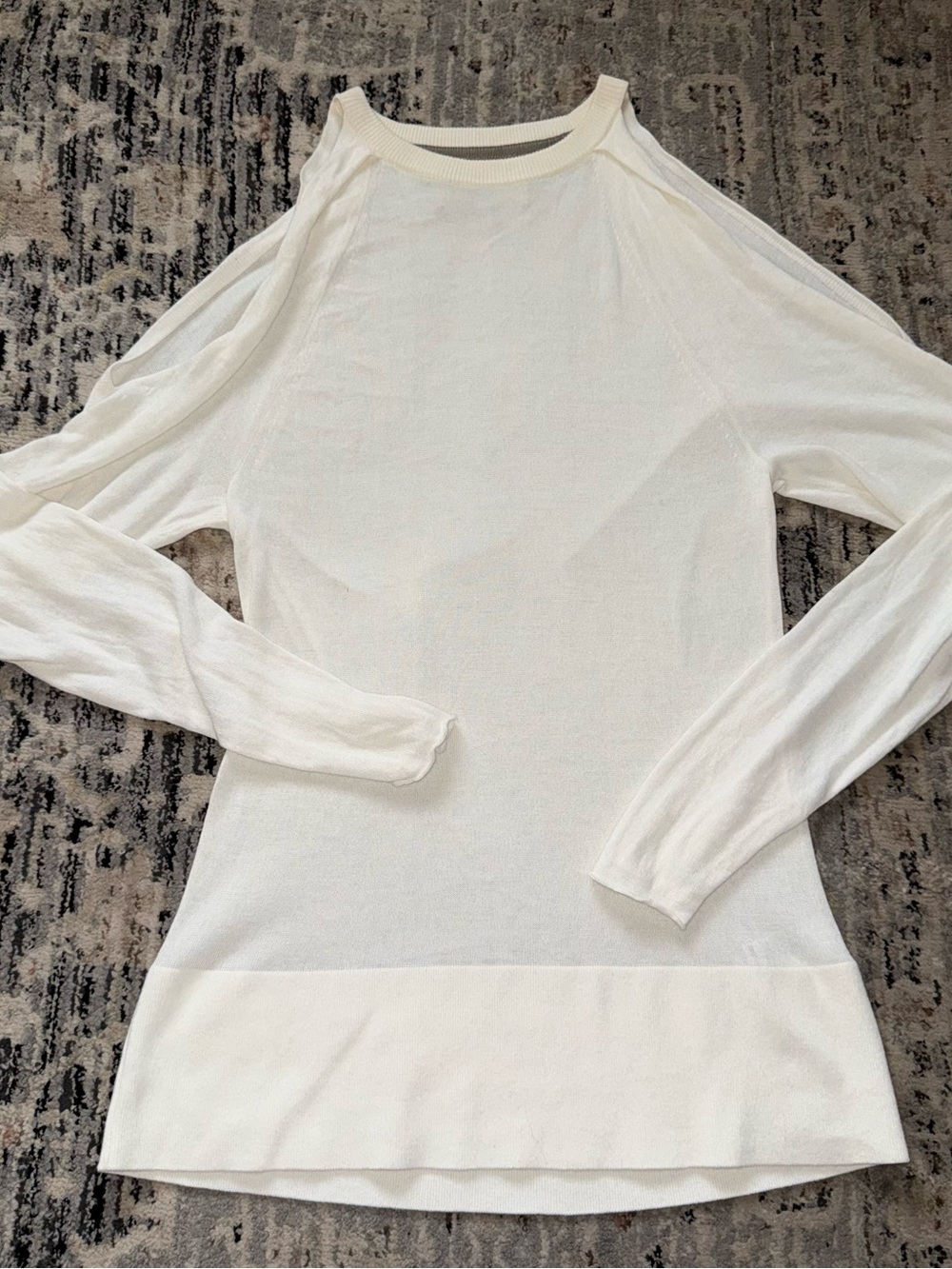 Brochu Walker open shoulder longsleeve cream small
